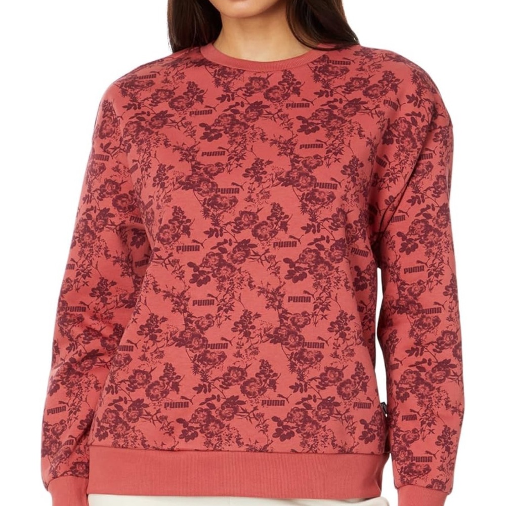 Puma Women's Floral Print Crewneck Sweatshirt Size XL